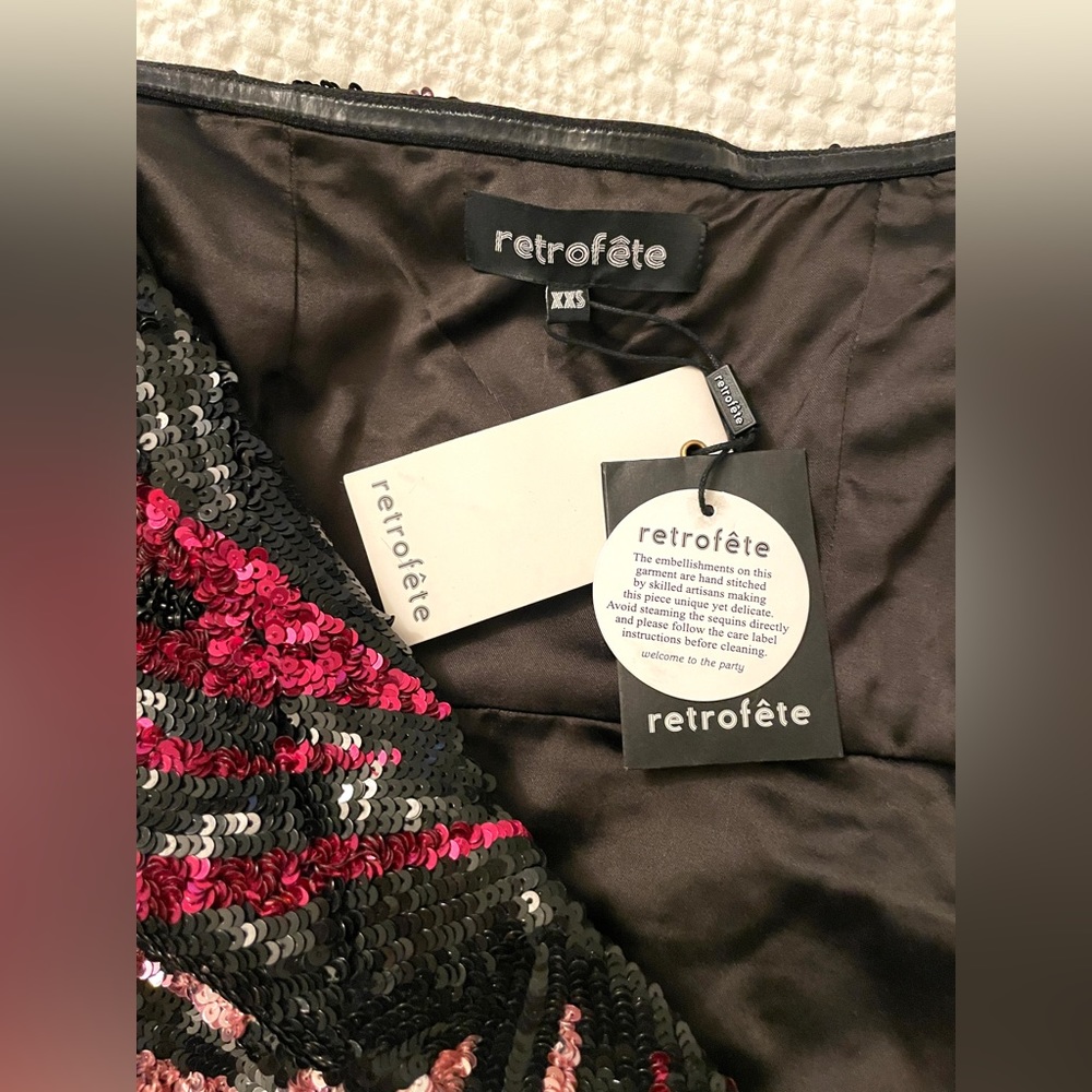 Retrofete Arabelle sequined strapless dress XXS (Size 0) NWT. Never Worn - Picture 14 of 17